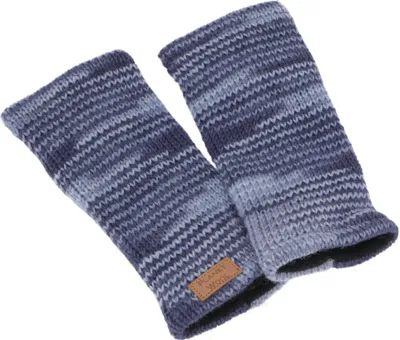 Produktbild von Handstulpen, Handgestrickte Wollstulpen aus Nepal, Melierte Armstulpen, Pulswärmer - Majolica, Uni, Blau, Wolle, Handschuhe & Handstulpen