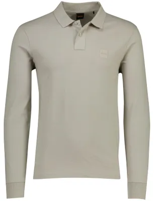 Produktbild von Boss Orange Passerby Poloshirt grau normale Passform 2 Knöpfe