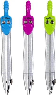Obrázok produktu pre Kružítko kovové Spoko S0512, 11,5 cm, 1 tuha, 1 ořezávátko, mix barev