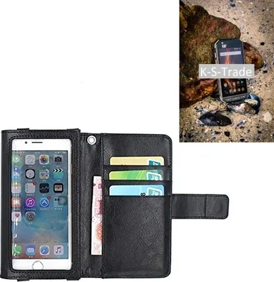Produktbild von K-S-Trade Handy Hülle Schutz Hülle Kompatibel mit Caterpillar Cat S31 Case mit Displayschutz / Schutzfolie Flip Cover Wallet case Etui Hülle