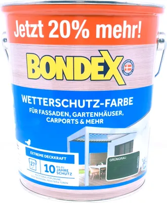 Produktbild von Bondex Wetterschutz-Farbe 3 L grün-grau