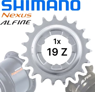 Zdjęcie produktu dla Shimano Nexus / Alfine piasty zębate zużycie wymiana zębatki srebrny 19 zębów