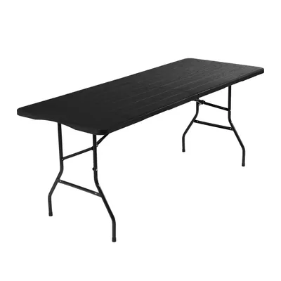 Produktbild von xDays Klapptisch 180x70x73 cm - Campingtisch 6-8 Personen - Holzoptik/Schwarz