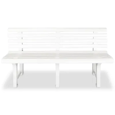 Image de vidaXL Banc de jardin 145,5 cm plastique blanc