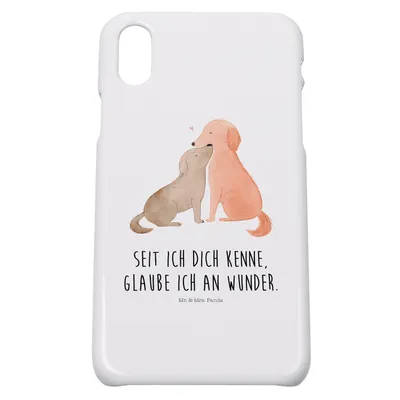 Produktbild von Mr. & Mrs. Panda Iphone 10 Handyhülle Hunde Liebe - Weiß - Geschenk, Herz, Sprüche, X, Optimitisch, Hülle, Handy Case, Wunder, Hundespruch, Hund