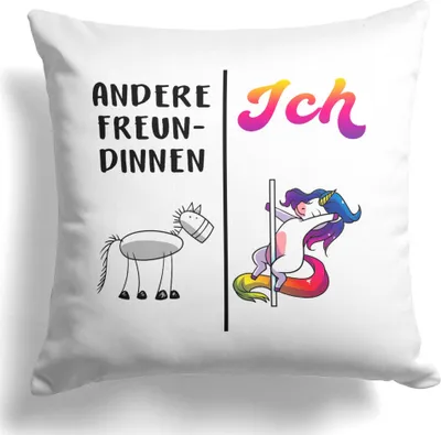 Produktbild von 22Feels Freundin Geschenk Jahrestag Frauen Deko Kissen Geburtstag Valentinstag für Sie Liebe Paar Dekoration Wohnaccessoire Wohnzimmer Schlafzimmer Couch