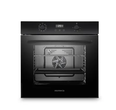 Produktbild von Backofen autark Einbau Herd Grill Heißluft LED Timer Ofen Schwarz Respekta
