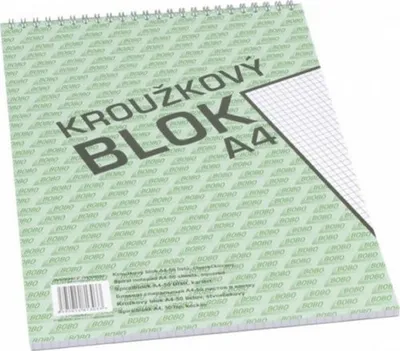 Obrázok produktu pre Zošit s vrchnou väzbou A4, štvorcový, 50 listov