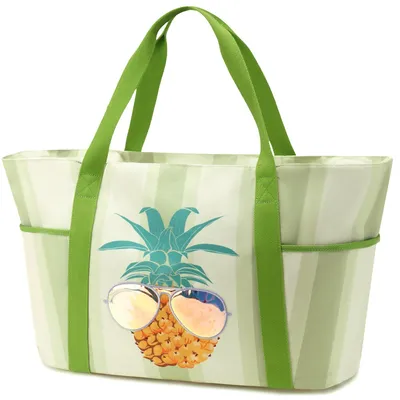Image de Grand sac de plage XXL avec fermeture éclair et compartiment imperméable