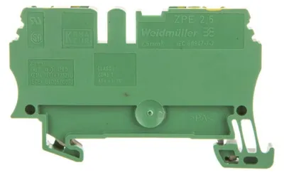 Immagine prodotto di Terminale per conduttore di protezione Weidmüller 2,5qmm verde ZPE 2,5