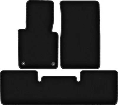 Produktbild von Wielganizator Velours-Autoteppiche – passend für Mercedes G W461 (Feld, Bj. 1978-2008) –  schwarz, passgenau, mit Befestigungen set 3 Stk.