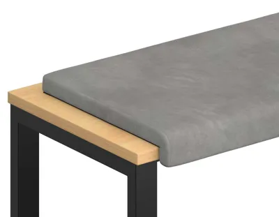 Immagine prodotto di vidaXL Cuscino da banco in velluto, grigio chiaro, profondità 35 cm