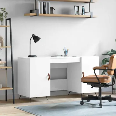 Obrázok produktu pre vidaXL Stôl s vysokým leskom biely 140x50x75 cm Drevo Materiál