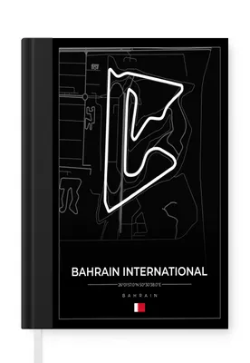 Obrázok produktu pre MuchoWow® Zápisník Denník Rozpočet A5 Formula 1 - Pretekárska trať - Bahrain International Circuit - Bahrajn - Okruh - Čierna