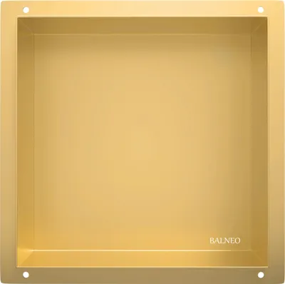 Produktbild von Balneo Wandnische ohne Rand WALL-BOX ONE NO RIM Edelstahl 30x30x10 cm gold