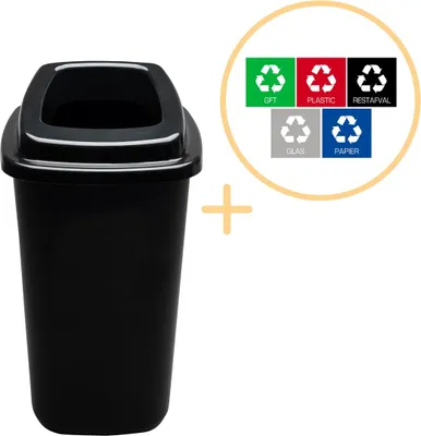 Obrázek produktu pro Plafor - Nádoba na třídění 45l - Recyklace - Černá