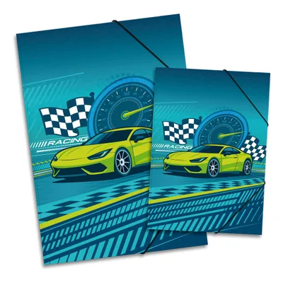 Produktbild von ITENGA Gummizugmappe Zeichenmappe Karton A4 und A3 Set Rennauto NITRON