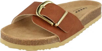 Produktbild von Softrelax Damen 7420990121 Komfort Pantolette Sandale Lederfußbett Cognac
