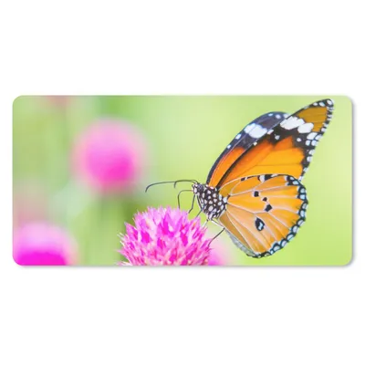Produktbild von MuchoWow® Schreibtischunterlage Insekten - Schmetterlinge - Blumen 80x40 cm - XXL Mauspad - Gaming Mauspad