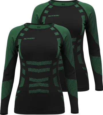 Produktbild von normani 2 x Thermooberteil Langarm Shirt Skiunterwäsche für Damen
