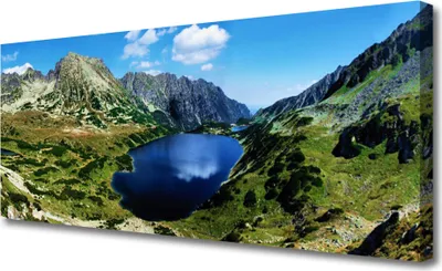 Produktbild von Tulup Leinwand-Bilder 125x50 Wandbild Canvas Kunstdruck Gebirge See Landschaft