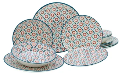 Produktbild von CreaTable, 17837, Stella Bunt, Tellerset 12-tlg, Steingut