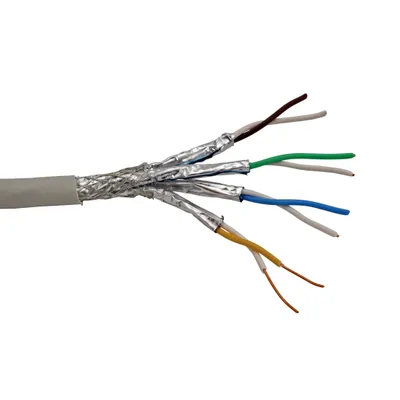 Produktbild von ROLINE S/FTP-(PiMF-) Kabel Kat.7 Massivdraht, AWG23, halogenfrei 300m, 300 m, Cat7, S/FTP (S-STP), Grau