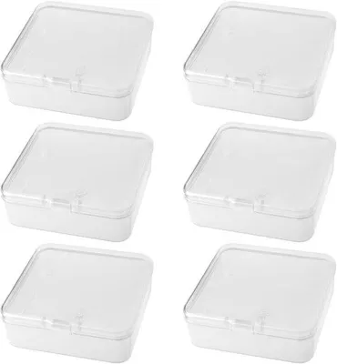 Produktbild von Kleine transparente Plastikboxen für Handwerk und Aufbewahrung