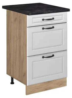 Image de Meuble cuisine Vicco R-Line Blanc campagne/Chêne doré 50cm plan de travail Anthracite, Model 69961