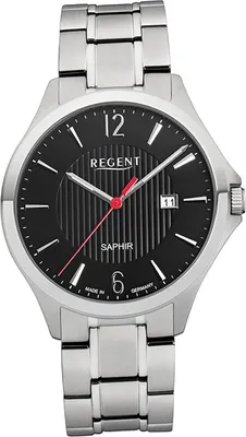 Produktbild von Regent Herren Uhr GM-1632 Metall Quarz Armbanduhr Metallarmband silber D2URGM1632