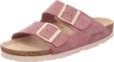 Produktbild von Rohde Damen Pantolette aus Veloursleder mit verstellbaren Schnallen Alba 5590, Größe:42 EU, Farbe:Violett