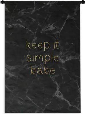 Produktbild von MuchoWow® Wandteppich Wandbehang Zitate - Sprichwörter - Gold - Marmor 90x135 cm Tapisserie Dekoration Wandtuch - Baumwolle - Wandskulptur