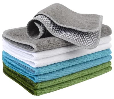 Productafbeelding van Microvezeldoeken voor het afwassen - Zeer absorberend en wasbaar - Geschikt voor het reinigen van de keuken - 8 stuks