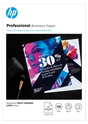 Immagine prodotto di HP Professional Business Paper, Glossy, 180 g/m2, A4 (210 x 297 mm), 150 sheets carta inkjet A4 (210x297 mm) Bianco