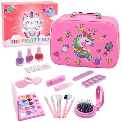 Image de Ensemble de beauté trousse à cosmétiques licorne accessoires pour ongles cosmétiques