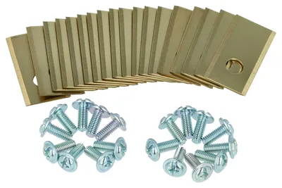 Produktbild von vhbw 18x Ersatz-Messer kompatibel mit LawnMaster Rasenmäher - Ersatzklinge Silber Gold, Titan-Apatit