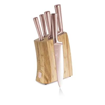 Zdjęcie produktu dla Zestaw 5 noży w bloku bambusowym, BerlingerHaus BH-3126N Taupe