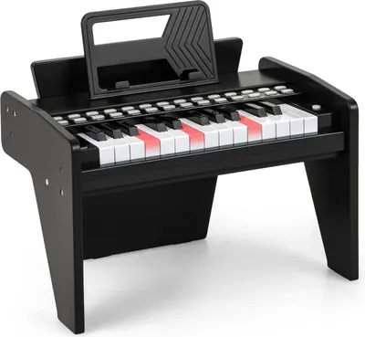 Obrázek produktu pro COSTWAY dětský keyboard s 25 klávesami, dětské piano se stojanem na noty, výukový režim, nastavitelná rychlost a hlasitost, mini elektrické piano od 3 let věku