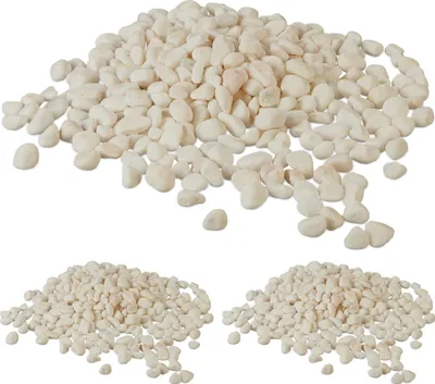 Zdjęcie produktu dla relaxdays 15 kg Marmorkies weiß 5-15 mm