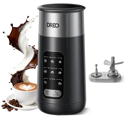 Image de DREO, mousseur à lait électrique 8-en-1 pour latte, cappuccino, etc