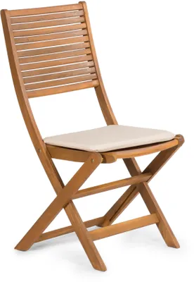 Produktbild von FIELDMANN FDZN 9019 Podsedák pro zahradní židli, barevné provedení krémová, 100% polyester, voděodolná impregnace, tloušťka 3 cm, gramáž 180gr/m2