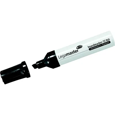 Produktbild von Legamaster TZ 150 Boardmarker schwarz, 10 Stück(e), Schwarz, Meißel, Weiß, Rund, 2 mm