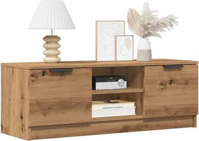 Produktbild von Design TV-Schrank Artisan-Eiche 102x35x36,5 cm Holzwerkstoff, TV-Schränke Neu