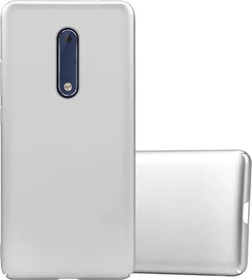 Produktbild von Cadorabo Hülle für Nokia 5 2017 Schutzhülle in Silber Hard Case Handy Hülle Etui