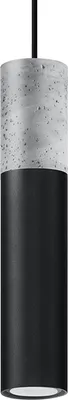 Zdjęcie produktu dla Lampa wisząca BORGIO czarno-szara 1xGU10x40W beton architektoniczny wym:100x8x8cm IP20 Sollux Lighting