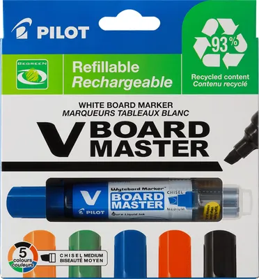 Produktbild von PILOT Whiteboard-Marker V Board Master Keilspitze 5er Etui