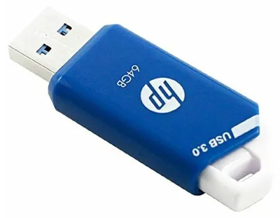 Produktbild von HP x755w, 64 GB, USB Typ-A, 3.2 Gen 1 (3.1 Gen 1), 75 MB/s, Dia, Blau, Weiß