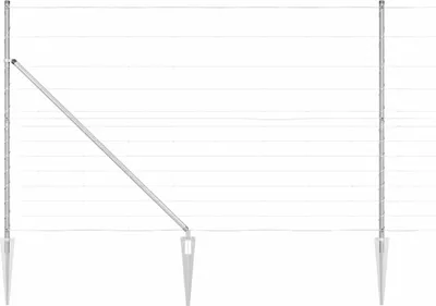 Immagine prodotto di vidaXL Palo di recinzione zincato 50 x 1,5 m in acciaio