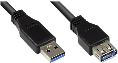 Produktbild von Good Connections USB3.0 Kabel A-St.-A-Bu. schwarz 0,5m