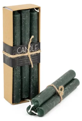 Imagen del producto de Kolony 6: Velas cilíndricas, color verde oscuro